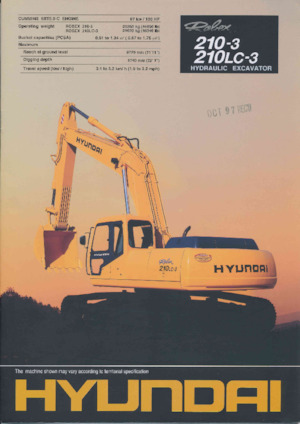 क्रॉलर एक्सकेवेटर Hyundai R 210-3