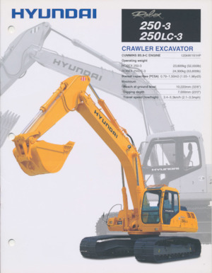 क्रॉलर एक्सकेवेटर Hyundai R 250-3