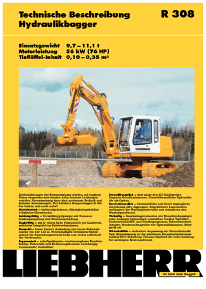 क्रॉलर एक्सकेवेटर Liebherr R 308
