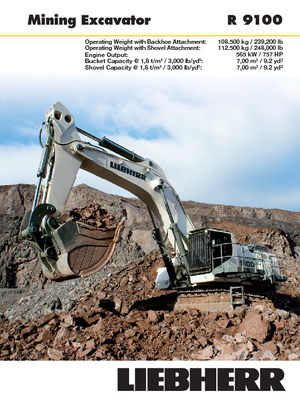 क्रॉलर एक्सकेवेटर Liebherr R 9100