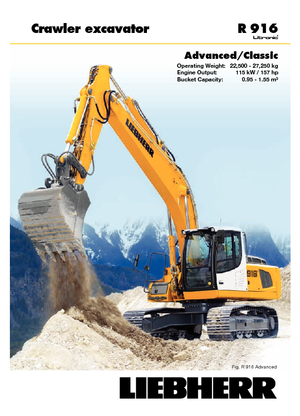 क्रॉलर एक्सकेवेटर Liebherr R 916 Classic