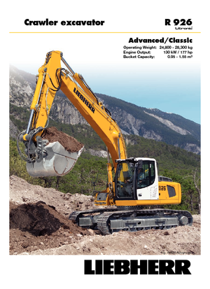क्रॉलर एक्सकेवेटर Liebherr R 926 Classic