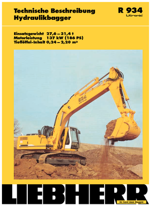 क्रॉलर एक्सकेवेटर Liebherr R 934 Litronic HD-SL