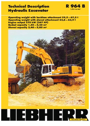 क्रॉलर एक्सकेवेटर Liebherr R 964 B Litronic HD