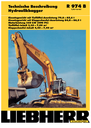 क्रॉलर एक्सकेवेटर Liebherr R 974 B Litronic HD