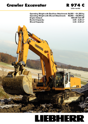 क्रॉलर एक्सकेवेटर Liebherr R 974 C Litronic
