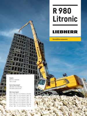 क्रॉलर एक्सकेवेटर Liebherr R 980 Demolition Litronic 