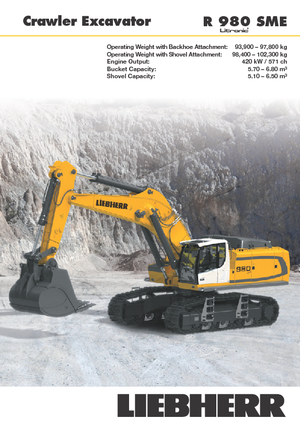 क्रॉलर एक्सकेवेटर Liebherr R 980 SME