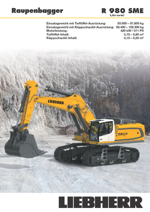 क्रॉलर एक्सकेवेटर Liebherr R 980 SME