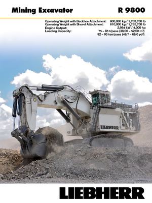 क्रॉलर एक्सकेवेटर Liebherr R 9800 