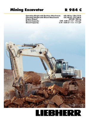 क्रॉलर एक्सकेवेटर Liebherr R 984 C