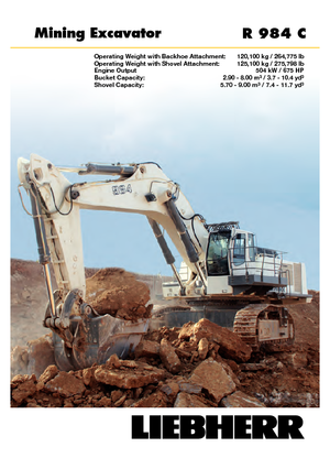 क्रॉलर एक्सकेवेटर Liebherr R 984 C