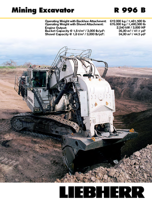 क्रॉलर एक्सकेवेटर Liebherr R 996 B 