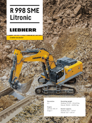 क्रॉलर एक्सकेवेटर Liebherr R 998 SME Litronic 