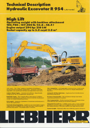 क्रॉलर एक्सकेवेटर Liebherr R 954B 