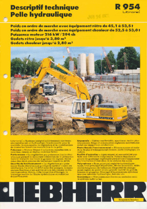 क्रॉलर एक्सकेवेटर Liebherr R 954B 