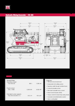 क्रॉलर एक्सकेवेटर Terex RH 400