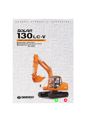 क्रॉलर एक्सकेवेटर Doosan Solar 130 LC-V