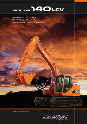 क्रॉलर एक्सकेवेटर Doosan Solar 140 LC-V