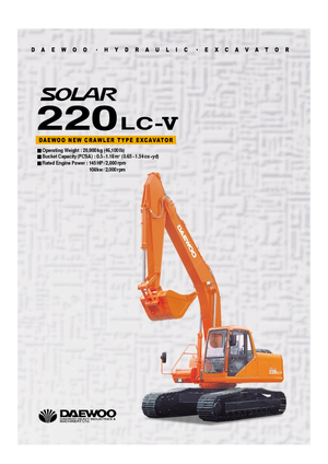 क्रॉलर एक्सकेवेटर Doosan Solar 220 LC-V