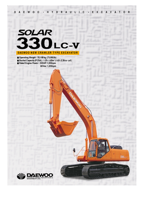 क्रॉलर एक्सकेवेटर Doosan Solar 330 LC-V