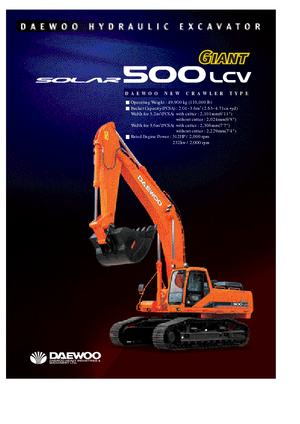 क्रॉलर एक्सकेवेटर Doosan Solar 500 LC-V Gigant