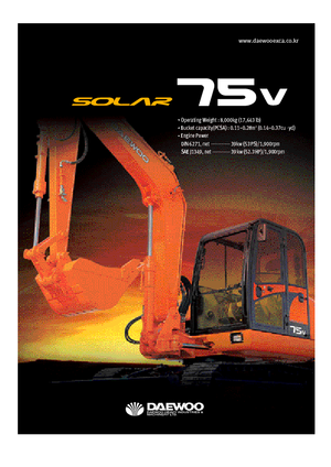 क्रॉलर एक्सकेवेटर Doosan Solar 75 V