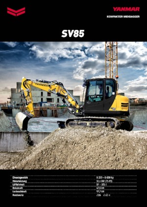 क्रॉलर एक्सकेवेटर Yanmar SV 85 MB