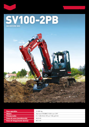क्रॉलर एक्सकेवेटर Yanmar SV100-7-2PB 