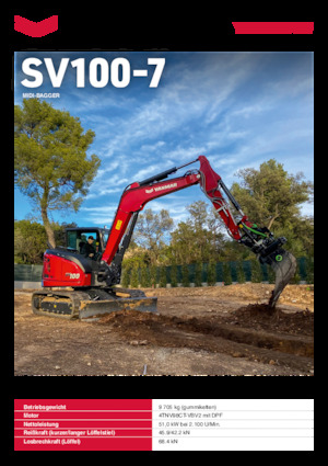 क्रॉलर एक्सकेवेटर Yanmar SV100-7