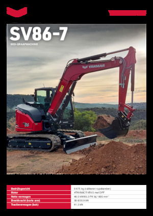 क्रॉलर एक्सकेवेटर Yanmar SV86-7