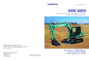 क्रॉलर एक्सकेवेटर Sunward SWE80E9 