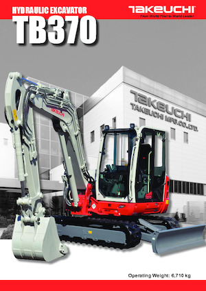 क्रॉलर एक्सकेवेटर Takeuchi TB 370 CV
