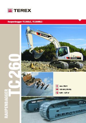 क्रॉलर एक्सकेवेटर Terex TC 260