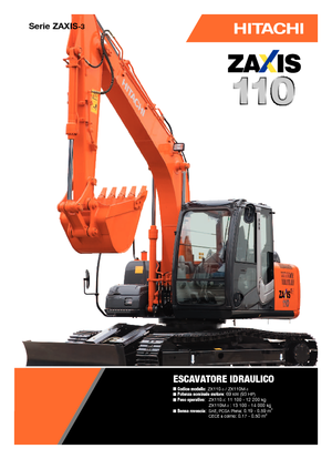 क्रॉलर एक्सकेवेटर Hitachi ZX 110-3
