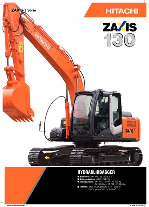 क्रॉलर एक्सकेवेटर Hitachi ZX 130-3