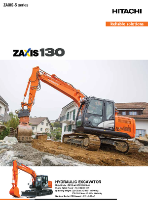 क्रॉलर एक्सकेवेटर Hitachi ZX 130-5