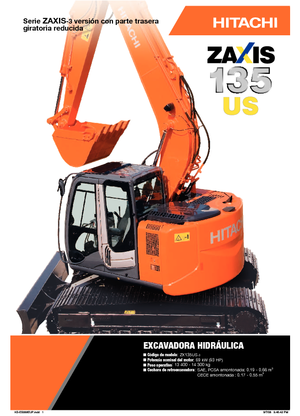 क्रॉलर एक्सकेवेटर Hitachi ZX 135 US-3