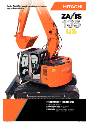 क्रॉलर एक्सकेवेटर Hitachi ZX 135 US-3