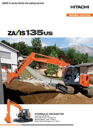 क्रॉलर एक्सकेवेटर Hitachi ZX 135 US-5