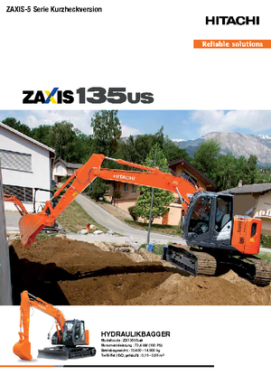 क्रॉलर एक्सकेवेटर Hitachi ZX 135 US-5