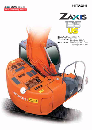 क्रॉलर एक्सकेवेटर Hitachi ZX 135 US