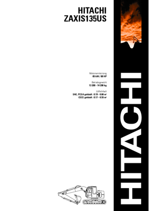 क्रॉलर एक्सकेवेटर Hitachi ZX 135 US
