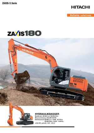 क्रॉलर एक्सकेवेटर Hitachi ZX 180 LC-5