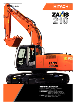 क्रॉलर एक्सकेवेटर Hitachi ZX 210 LC-3
