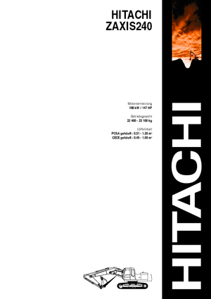 क्रॉलर एक्सकेवेटर Hitachi ZX 240