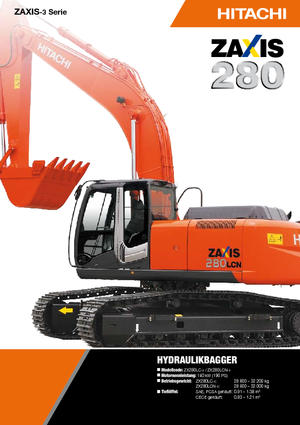 क्रॉलर एक्सकेवेटर Hitachi ZX 280 LCN-3