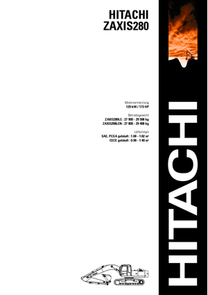 क्रॉलर एक्सकेवेटर Hitachi ZX 280 LCN