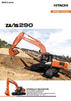 क्रॉलर एक्सकेवेटर Hitachi ZX 290 LCN-5