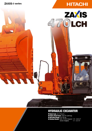 क्रॉलर एक्सकेवेटर Hitachi ZX 470 LCH-3